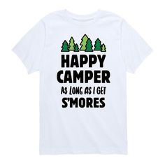 Get your little outdoorsman this fun boys 8-20 graphic tee. Get your little outdoorsman this fun boys 8-20 graphic tee. FEATURES Crewneck Short sleevesFABRIC & CARE Solid: Cotton; Heather: Cotton, polyester Machine wash Imported Size: Large. Color: White. Gender: male. Age Group: kids. Happy Camper, Happy Campers, Heathers, Graphic Tee, Age Group, Graphic T Shirt, Color White, Graphic Tees, Tops & Tees