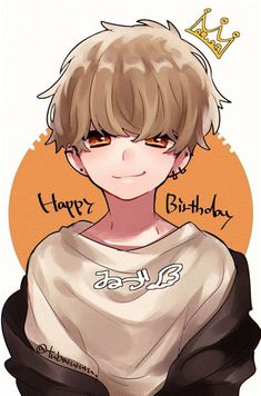 a drawing of a person wearing a birthday shirt with a crown on it's head