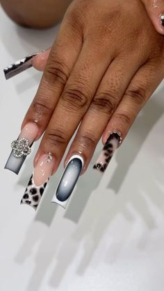 Mobile Nails, Punk Nails, Gel Nails Diy, Pretty Gel Nails, Long Acrylic Nails Coffin