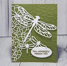 a dragonfly card with the words you won't tell person you on it