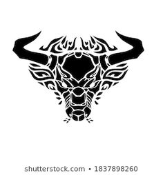 the head of a bull with an abstract pattern