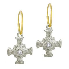 Our classic E.T. Cross with a hint of shimmer. Evocative and original. Sterling Silver Charm with 1 Cubic Zirconia floats on a 14K Gold Endless Hoop Earring is approximately 1 1/4" in length (including hoop) Hand-crafted in Los Angeles, California Designed to mix or match. How will you wear yours? For additional stone options, please contact the studio Silver Diamond Necklace, Hoop Charms, Elizabeth Taylor, Akoya Pearls, Cross Earrings, Pearl Charms, Sterling Silver Cross, Cross Charms, Silver Cross