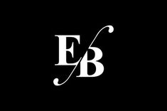 the letter eb is made up of two letters, one in white and the other in black