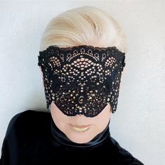 Black elastic lace Masquerade mask with gold rhinestones. Hiding face mask Full Face Masks For Halloween Party, Full Face Party Masks For Halloween, Black Mardi Gras Masks And Prosthetics, Halloween Party Full Face Masks, Full Face Halloween Party Masks, Formal Black Eye Mask, Luxury Black Eye Mask For Masquerade, Masquerade Half Mask, Masquerade Mask Lace