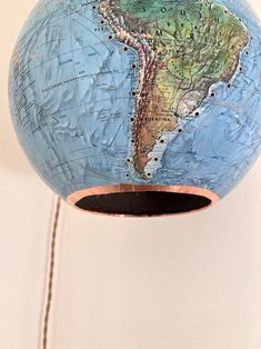 World Globe Light Repurposed FREE SHIPPING - Etsy Dark Boho Living Room, Globe Lamp, Dark Boho, Solana Beach, Globe Lamps, Globe Light, Accent Lamps, World Globe, Accent Lamp