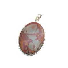 Natural Noreena jasper Pendant, Oval Shape Pendant, 925 Sterling Silver Plated, Handmade Pendant, Unisex pendant, Statement Necklace, Semi-precious Pendant, Noreena jasper Jewelry Noreena Jasper, Jasper Jewelry