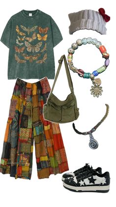 Hippie Fits, Silly Clothes, Look Boho Chic, Estilo Hippy, Earthy Outfits, Hippie Style Clothing, Funky Outfits, Swaggy Outfits, Hippie Outfits