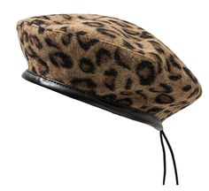 PRICES MAY VARY. Trendy leopard print, unique lovely animal cheetah pattern all over this beret hat, makes you more attractive and charming among the crowd. Elegant French style, looks chic and stylish Soft and warm, this artist caps is made from felt, feels soft and comfortable, lightweight and breathable to wear in the cold weather, can be easily folded and placed in the bag Wide occasion, our tam hat is versatile and practical, perfect for cosplay, club wear, dress up, dance, stage, performan Cute Hat Aesthetic, Animal Print Accessories, Cabby Hats, Cheetah Accessories, Women Wearing Hats, Hats Aesthetic, French Hats, Animal Print Clothing, Y2k Hats