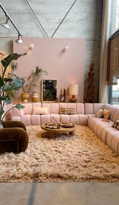 Pink Couches, Pink Couch, Butterfly Room, Cream Walls, Fancy Houses, First Apartment, Updating House, Eclectic Home