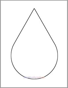 a drawing of a tear shaped object on a white background