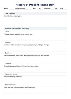 the history of present lines hpi in english and spanish, as well as other words