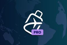 the logo for pro is shown on a dark blue background