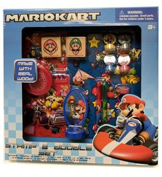 the mario kart toy set is in its box