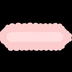 a pink scalloped border on a white background