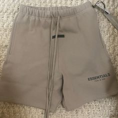 New With Tags Essentials Shorts! They Will Come In The Essentials Zip Up Bag As Well. I Love These Shorts So Much But They Are Too Big For Me And I’m Trying To Make My Money Back :( Fear Of God Shorts, Essential Fear Of God, Essentials Shorts, Essential Shorts, Velour Shorts, Devin Booker, Running Shorts Women, Abstract Graphic, My Money