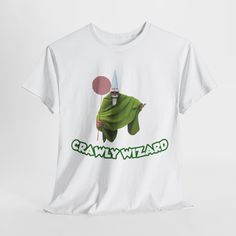 ️ Crawling Wizard Meme Shirt ️🎩 Unleash your inner wizard with our hilarious and magical Crawling Wizard Meme Shirt! 🌟✨ This shirt is perfect for meme lovers, fantasy enthusiasts, and anyone who enjoys a good laugh. 👕 Product Highlights: Comfortable Fit: Made from 100% soft, breathable cotton for all-day comfort. Unique Design: Features a wizard on all fours, crawling with determination and a touch of humor. ️➡️😂 Vibrant Colors: High-quality print ensures the design stays vibrant wash after Green Novelty Short Sleeve Top, Green Short Sleeve Novelty Top, Green Novelty Crew Neck T-shirt, Green Crew Neck Novelty T-shirt, Green Crew Neck Novelty Top, Novelty White Short Sleeve Top, White Novelty Short Sleeve Top, White Short Sleeve Novelty Top, Funny Green Crew Neck Shirt