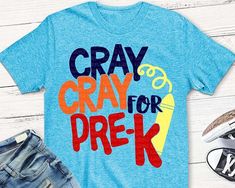 Shirt Svgs, Preschool Teacher Outfits, Preschool Teacher Shirts, Pre K Teacher, Preschool Shirts, Cray Cray, Teacher Design, Shirts Ideas, Teacher Svg