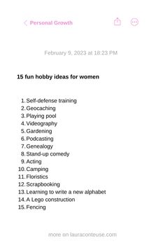 a white background pin that says Fun Hobby Ideas for Women Hobbies For Women In Their 20s Ideas, Hobbies To Build Knowledge, Types Of Hobbies For Women, Hobby To Try, High Value Woman Hobbies, Hobbies For Single Women, Hobbies List Ideas, Hobbies Aesthetic Black Women, Activities For Women