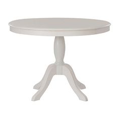 a white table with an oval top and two legs on the base, against a white background