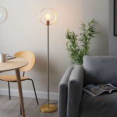 Elegant Brushed Gold Floor Lamp – Modern Ring Design Brushed Gold Floor Lamp, Modern Ring Design, Indoor Floor Lamps, Copper Floor Lamp, Novelty Floor Lamp, Filament Lamp, Contemporary Design Style, Gold Floor Lamp, Brushed Copper