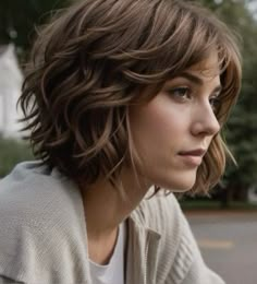 Layered Shaggy Bob, Choppy Bob Hairstyles For Fine Hair, Kort Bob, Shaggy Bob Haircut, Bob Hairstyles For Fine Hair