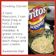 the ingredients to make cowboy cavia are shown