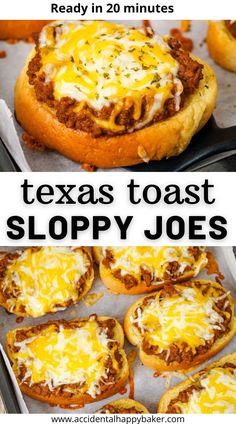 the texas toast sloppy joes recipe is ready in 20 minutes and it's so easy to make