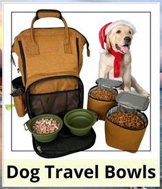 Tito's Closet Pet Travel Bag Includes Dog Travel Accessories 2-Pack Travel Bowls for Dogs, 2 Dog Food Containers, Dog Treat B Dog Travel Accessories, Travel Dog Bowl, Pet Travel Bag, Dog Food Container, Dog Travel Bag, Dog Treat Bag, Dog Travel, Canine Companions, Fashion Toys