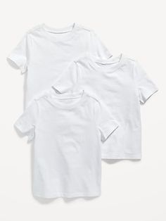 This t-shirt pack is totally classic and unisex too.  Wearable & shareable for her, for him, for them! Pack includes 3 solid t-shirts.  Rib-knit crew neck.  Short sleeves.  Soft-washed 100% cotton jersey.  #401491 Unisex t-shirt has relaxed fit throu H&m Tshirts, Girls Graphic Tee, White Shirts, Toddler Girl Outfits, Toddler Sizes, Toddler Gifts, White Tshirt, Girls Tshirts, Sleeve Cotton