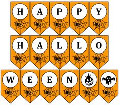 happy halloween banner with bats and spider webs