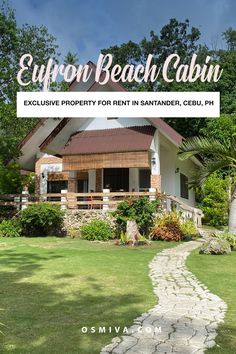 Eufron Beach Cabin Cebu Beach Property, Nice Beach, Beach Rental, Beach Cabin, Rental House