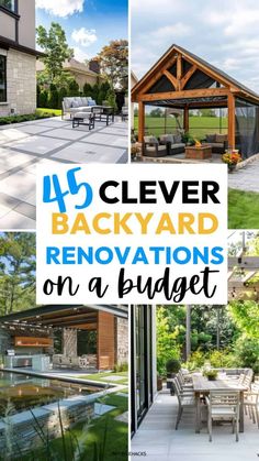 the backyard renovations on a budget are easy to do and cost less than they look