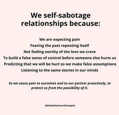 Unavailable Father, Sabotaging Relationships, Emotional Unavailable, Emotionally Distant, Self Sabotaging, Big Brain, Negative Traits, Relationship Stuff