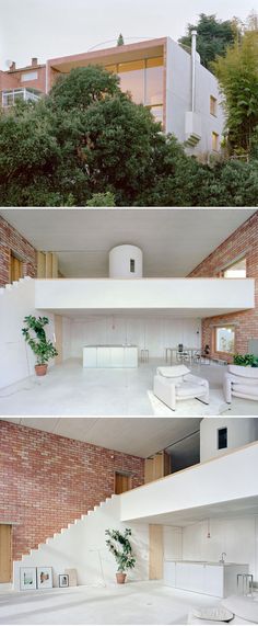 two pictures of the same house with different levels