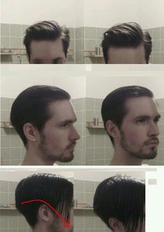 Side Cut Men, Medium Length Side Part, Hair With Volume, Slick Back Hair, Barber Haircuts, Men Haircut, Slick Back, Hair 2018, Slicked Back Hair