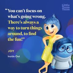 an image of two cartoon characters with a quote from inside out on the bottom right corner