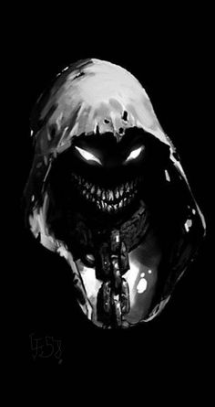 an alien head is shown in black and white