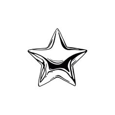 a black and white drawing of a star