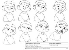 an image of different facial expressions for children