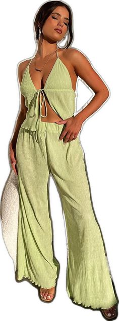 Casual Solid Wide Leg Pants For Summer, Trendy Beach Pants, Trendy Relaxed Fit Summer Wide Leg Pants, Trendy Summer Relaxed Fit Wide Leg Pants, Trendy Summer Wide Leg Relaxed Fit Pants, Summer Solid Wide Leg Loungewear Pants, Casual Stretch Wide Leg Summer Pants, Solid Summer Loungewear Bottoms, Trendy Ankle-length Wide Leg Pants For Vacation