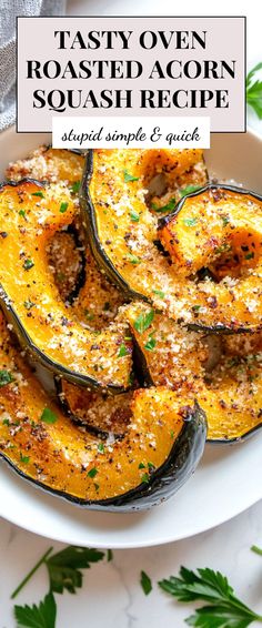 Image for Tasty Oven Roasted Acorn Squash Recipe Roasted Acorn Squash, Fall Gathering, Fall Cooking