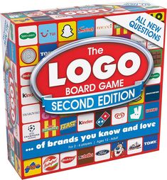 the logo board game is on display in a box with instructions to play and learn