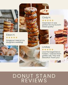 donuts stand on top of each other in different ways