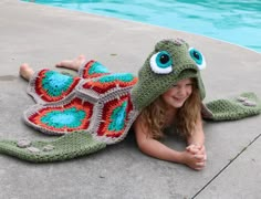 Sea Turtle Blanket, Turtle Blanket, Turtle Costume, Bernat Softee Chunky Yarn, Bernat Softee Chunky, Crochet Waistcoat, Turtle Costumes, Crochet Rugs, Crochet Turtle