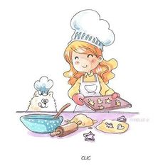 Baking Drawing, Baking Art, Cake Logo, Bakery Logo, Bakery Logo Design, Cooking Art, Children's Book Illustration