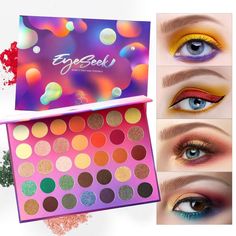 Eyeseek Colorful Eyeshadow Palette 35 Colors High Pigmented Makeup Palette Metallic And Shimmer Eyeshadow Pallet Easy To Blend Long Lasting Eye Shadow Makeup Pallet : Beauty #Ad Colorful Eyeshadow Palette, Eye Makeup Set, Metallic Makeup, Shimmer Eyeshadow Palette, Eye Shadow Makeup, Party Makeup Looks, Bright Eye Makeup, Shadow Makeup, Charming Eyes