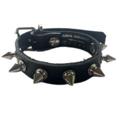 Junya Watanabe X Comme Des Garcons Studded Spike Bracelet Adjustable Strap 10/10 Condition Ships Asap! Spike Wristband, Adjustable Punk Wristband With Spikes, Spikes Bracelet, Stud Bracelet Spikes, Edgy Metal Spike Bracelets, Spike Bracelet, Comme Des Garcons Black, Junya Watanabe, Mens Accessories Jewelry