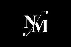 the letter m is made up of two letters, one in white and the other in black