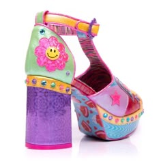 Decorated High Heels, Weirdcore Shoes, Kidcore Shoes, Weirdcore Fashion, Weirdcore Clothes, Maximalist Shoes, Irregular Choice Heels, Funky Heels, Quirky Shoes