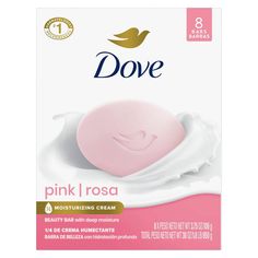 Dove Pink Beauty Bar combines a gentle cleansing formula with our signature 1/4 moisturizing cream to hydrate and nourish skin, instead of leaving skin feeling dry and tight like an ordinary bar soap might. It’s the classic Dove Beauty Bar formula with a delicate pink hue. Dove mild cleansers help skin retain its natural moisture, which helps keep skin hydrated, and Dove Beauty Bar even helps replenish skin-natural nutrients that can be lost during the cleansing process. Use your Beauty Bar as a Dove Exfoliating Bar Soap, Pink Dove Soap, Dove Soap Bar, Sensitive Dove Soap, Dove Pomegranate Bar Soap, Dove Beauty Bar, Dove Beauty, Mild Cleanser, Moisturizing Cream